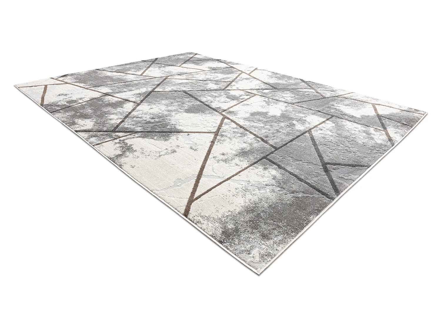 Tapijt NOBLE modern 1518 67 Versleten , geometrisch , Structureel, twe 80x150 cm