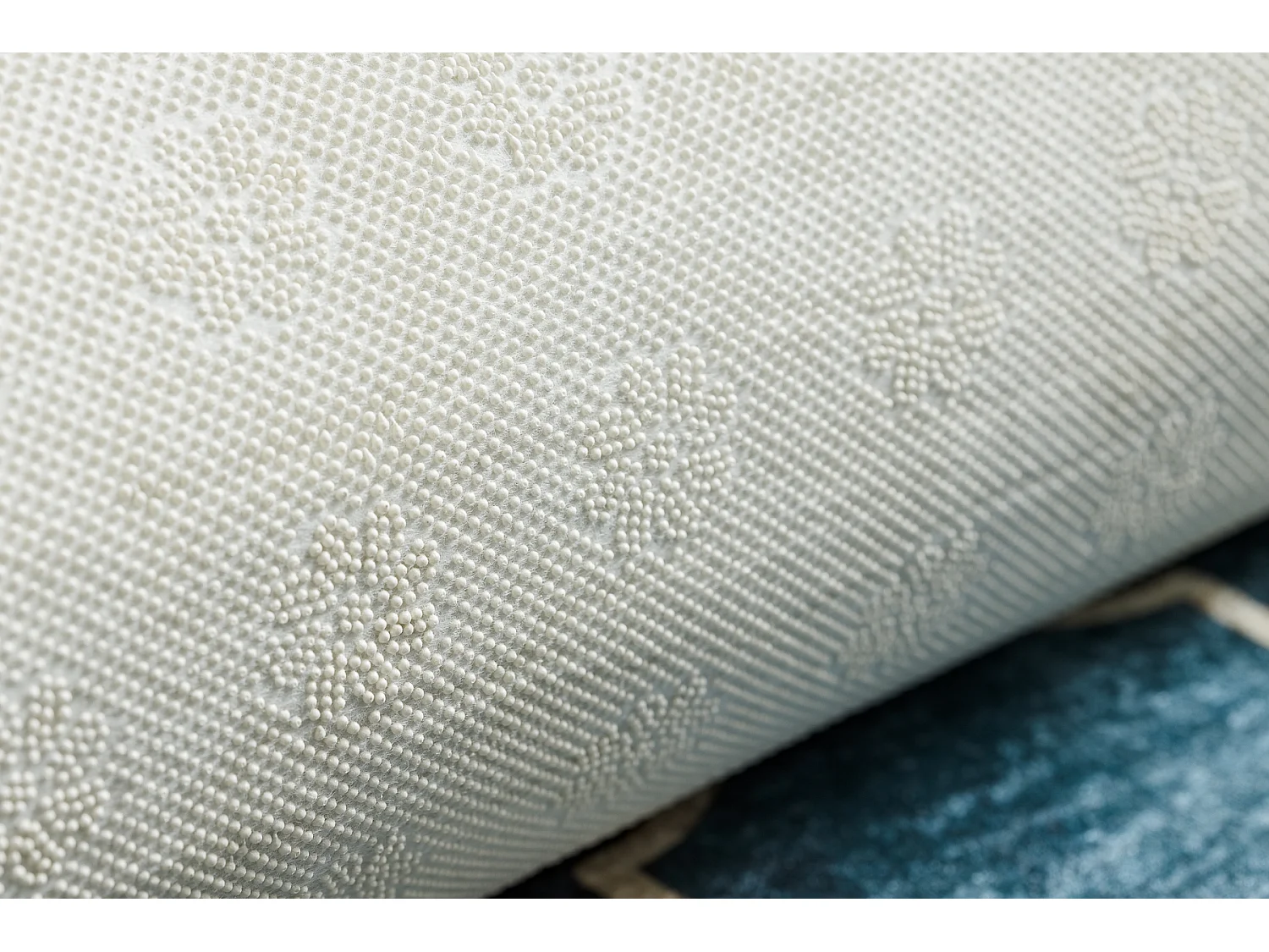 ANDRE 1181 tapijt wasbaar klaver Marokkaanse antislip - blauw 120x170 cm