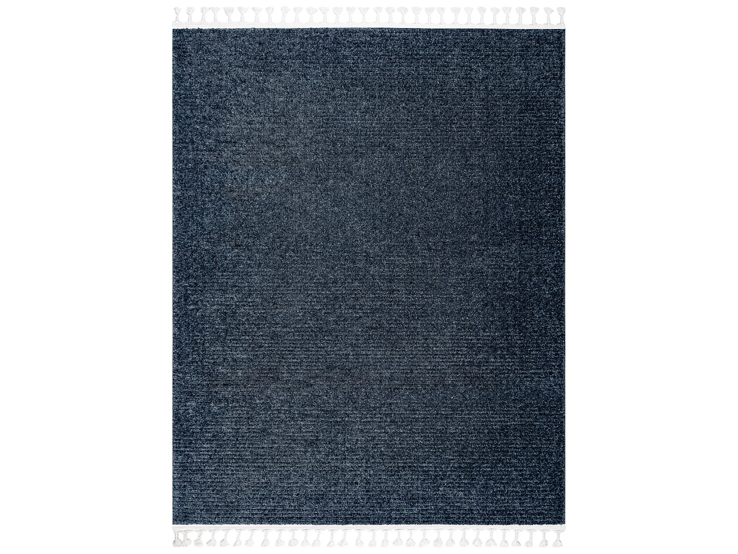 Tapis SEVILLA PC00B rayures bleu Franges berbère marocain shaggy 140x190 cm