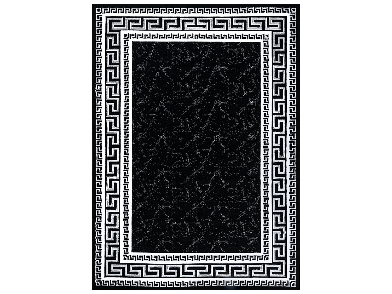 Tappeto GLOSS moderno 2813 87 elegante, telaio, greco nero / grigio 140x190 cm