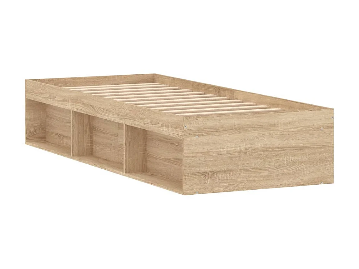 Lit-75x190 cm chêne sonoma petit simple EGGB56353