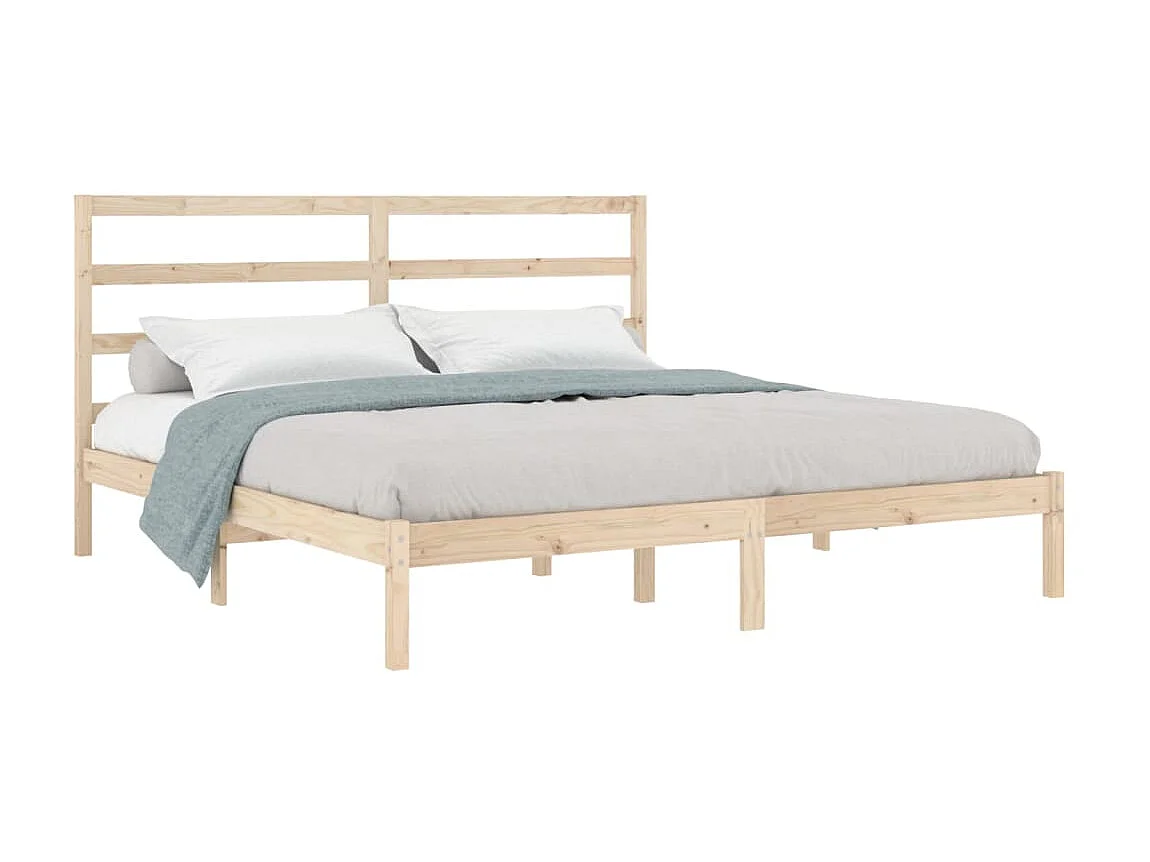 Lit-200x200 cm Bois de pin massif EGGB90262
