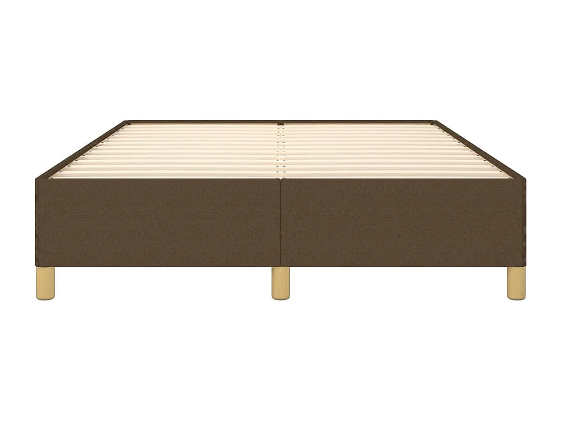 Cama 140x200 cm tecido castanho-escuro PT509243