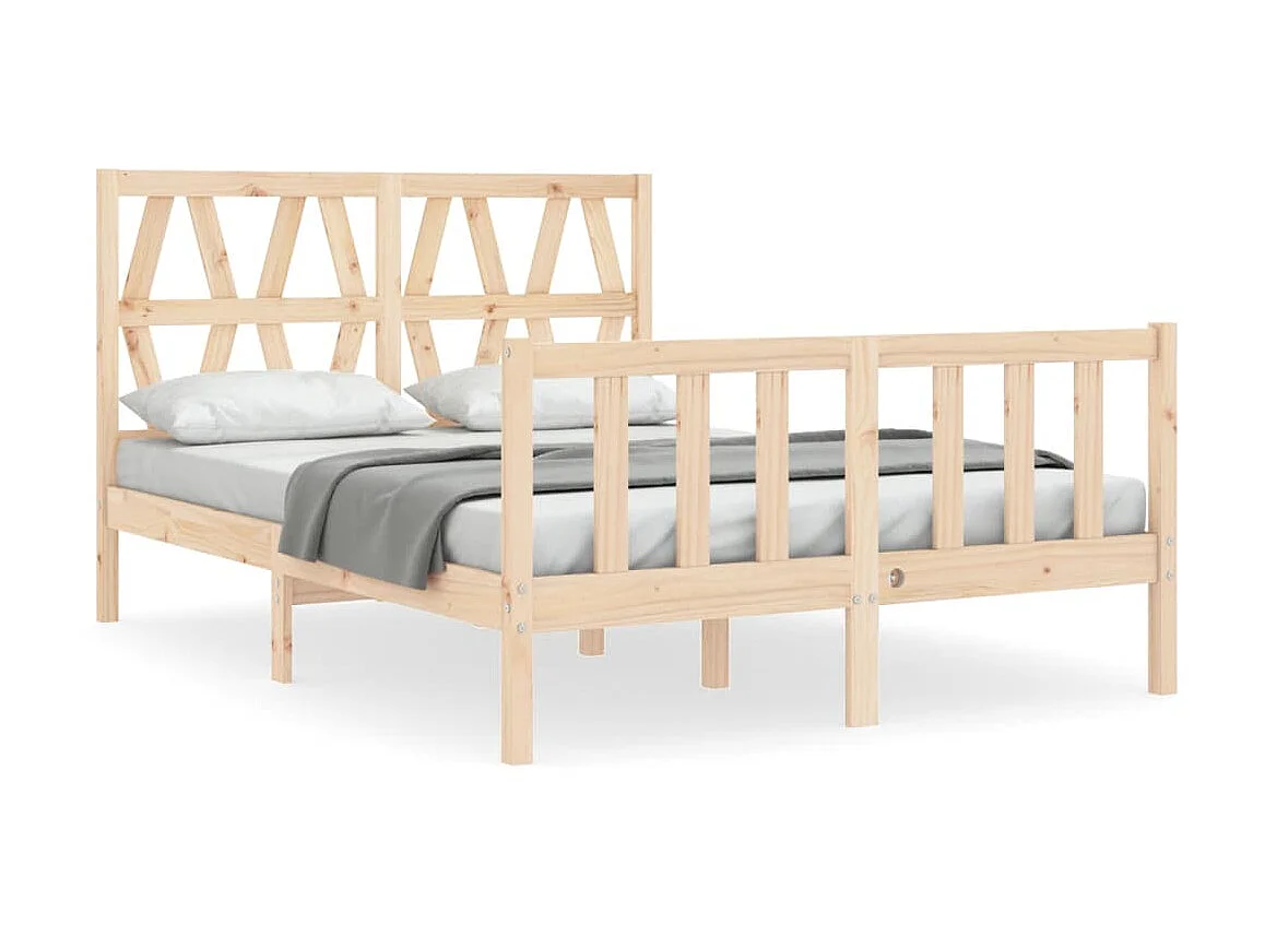 Lit-140x200 cm avec tête de lit bois massif EGGB36057