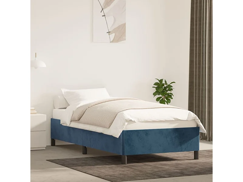 Bedframe fluweel donkerblauw 90x200 cm NL28718