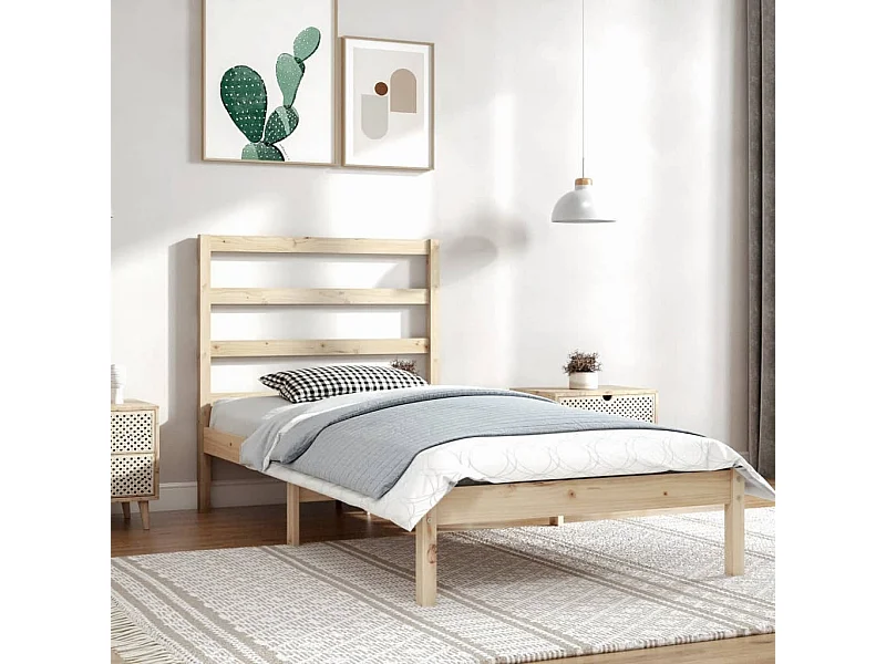 Cama 90 x 200 cm madeira de pinho maciça PT855705
