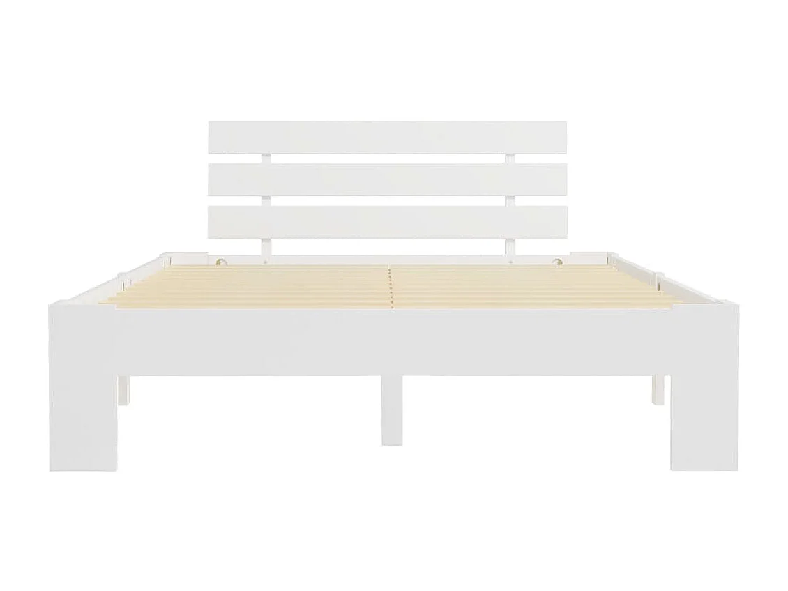 Lit-120x200 cm Blanc Bois de pin massif EGGB64476