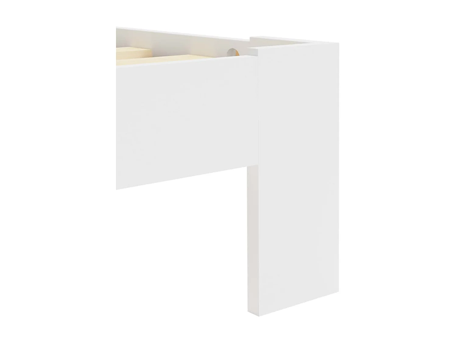 Cama 120x200 cm pinho maciço branco PT150865