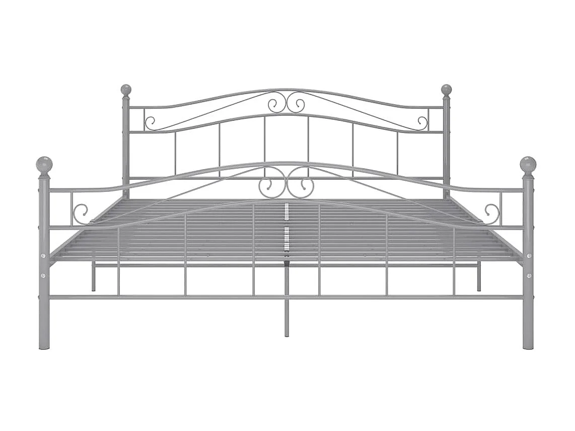 Cama - 200x200 cm metal cinzento PT888765