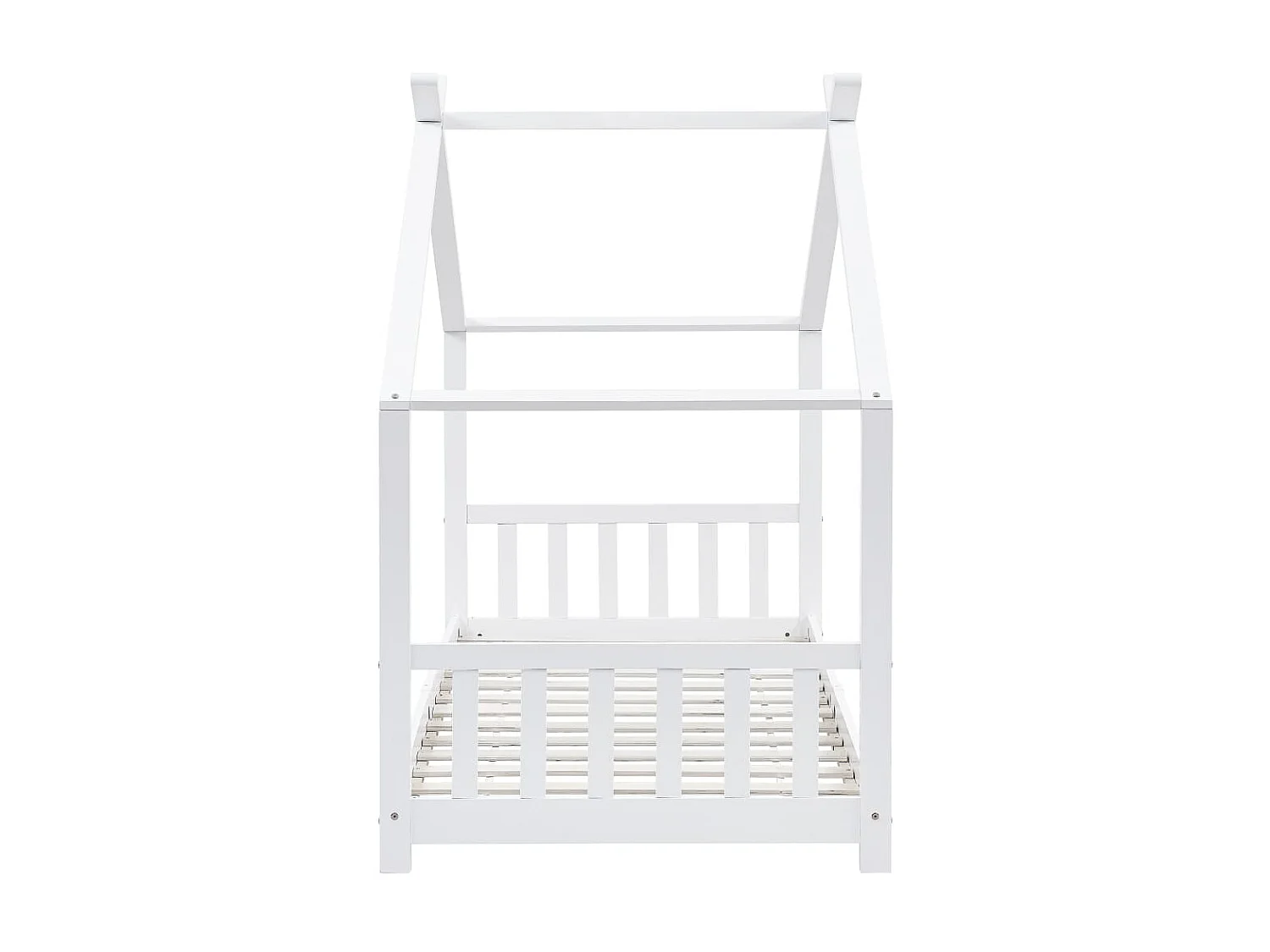 Lit-90x200 cm d'enfant Blanc Bois de pin massif EGGB93240