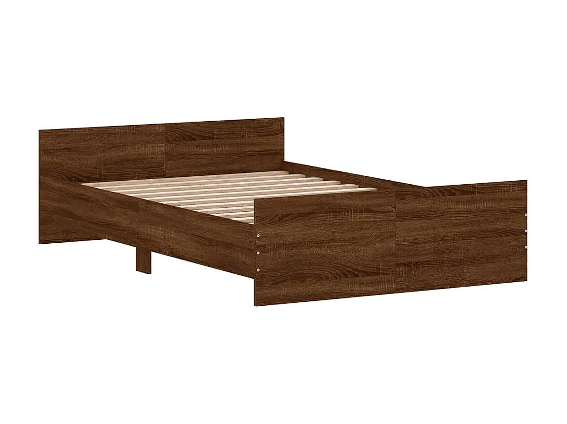 Bedframe hoofd- en voeteneinde bruin eikenkleur 120x190 cm NL64896