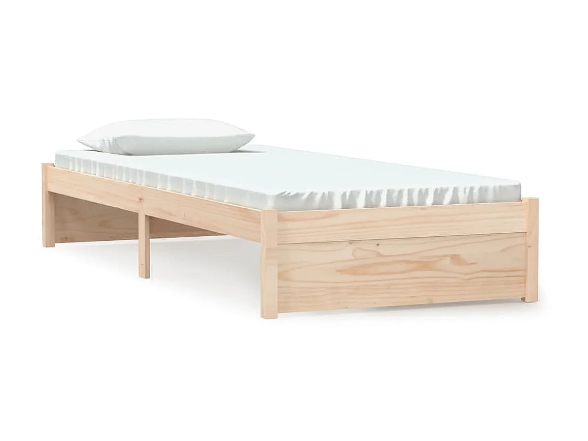 Lit-75x190 cm bois massif petit simple EGGB80971