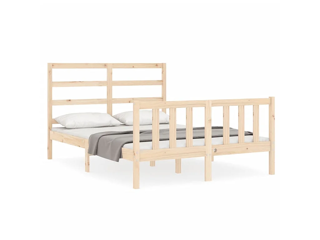 Lit-120x200 cm avec tête de lit bois massif EGGB85913