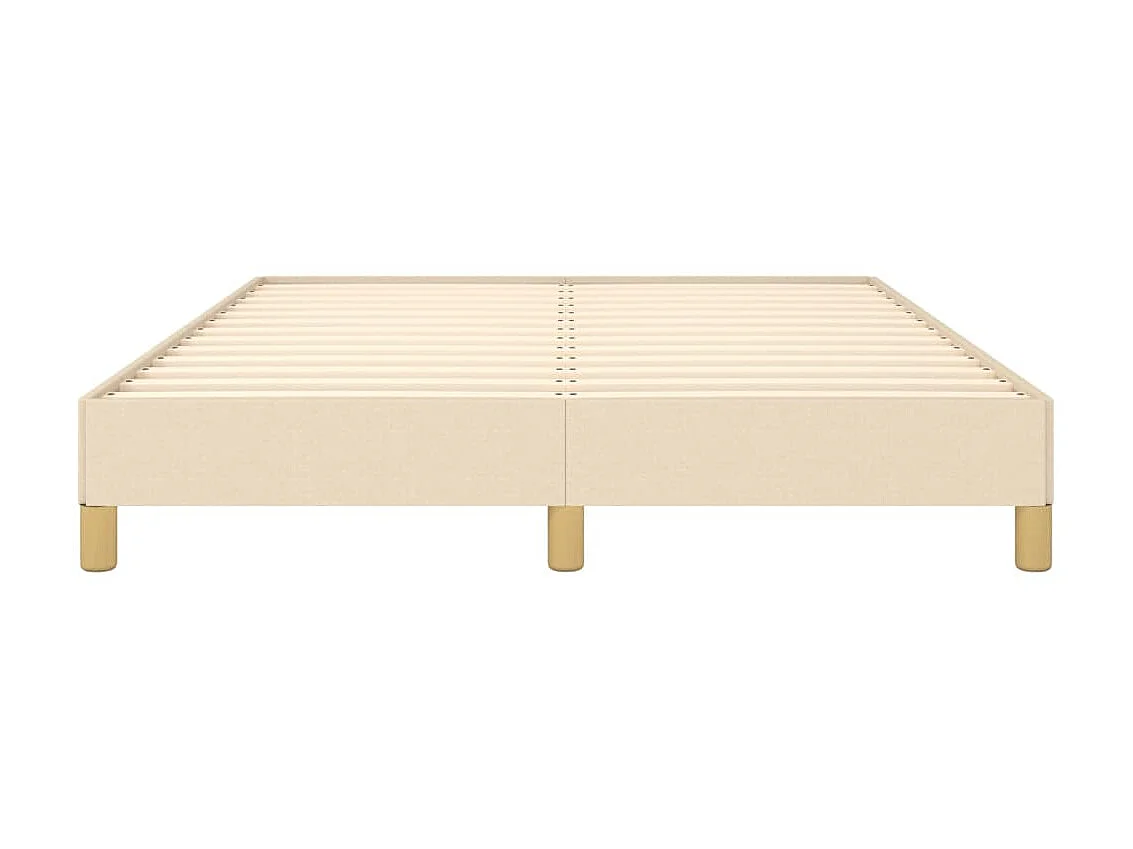 Lit-140x190 cm Crème Tissu EGGB31486