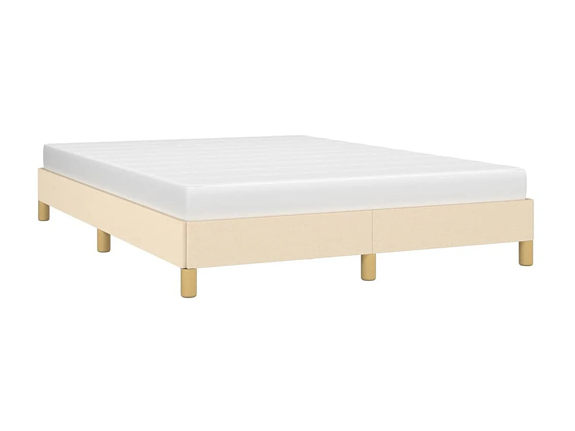 Cama 140x190 cm de tela color crema ES73506