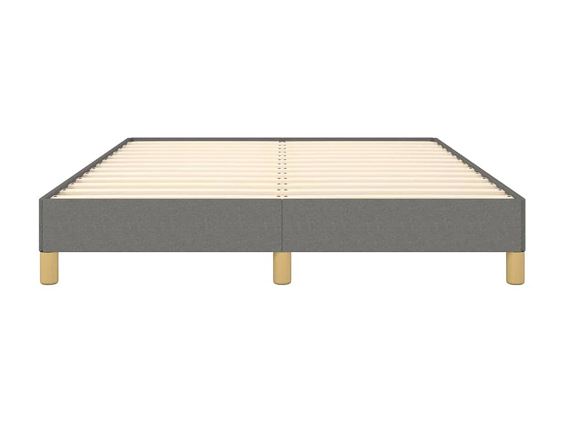 Lit-140x200 cm Gris foncé Tissu EGGB95138