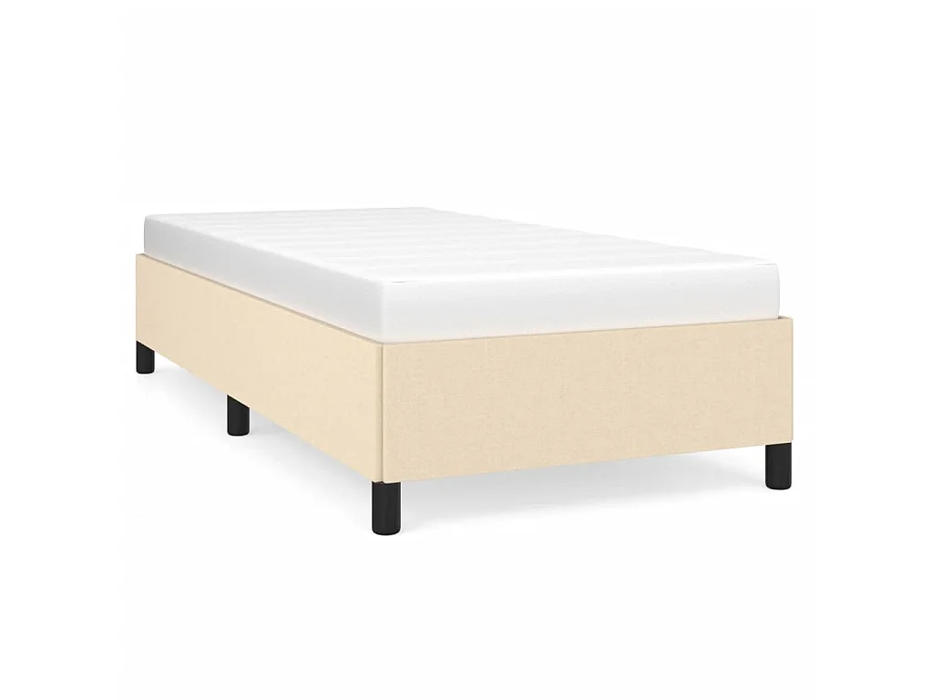 Cama 90x190 cm tecido cor creme PT845883