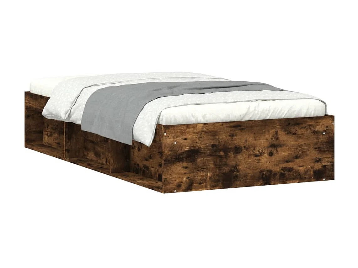 Cama 90x200 cm carvalho fumado PT385098