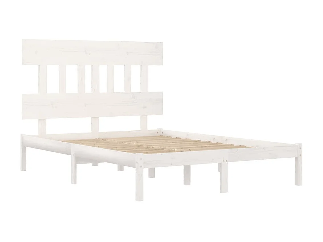 Lit-140x190 cm Blanc Bois massif EGGB69442