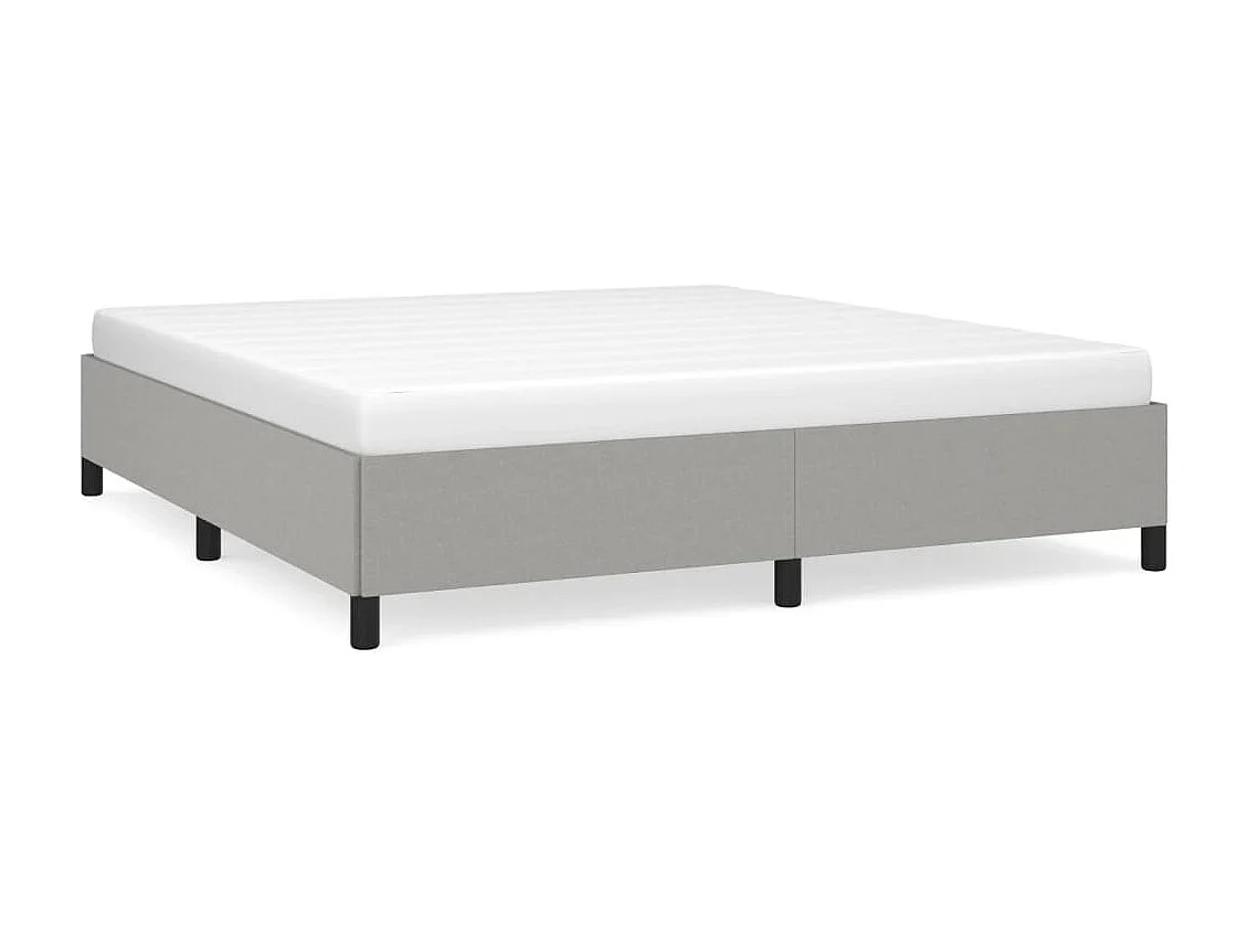 Lit-180x200 cm Gris clair Tissu EGGB67708