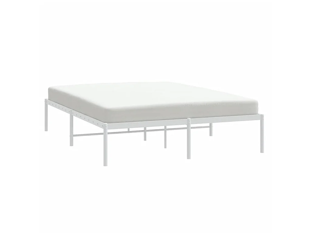 Cama 140x200 cm de metal blanca ES11051