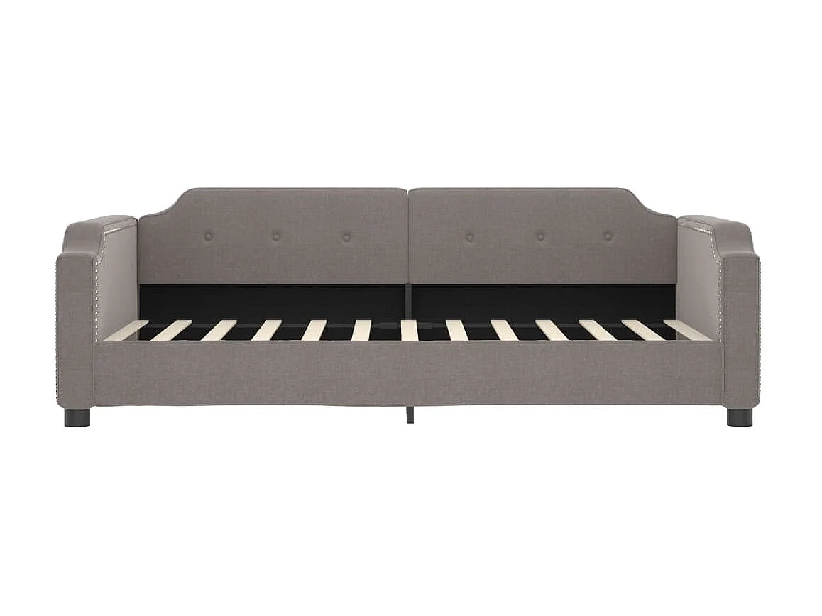 Sofá-cama 100x200 cm tecido cinzento-acastanhado PT669990