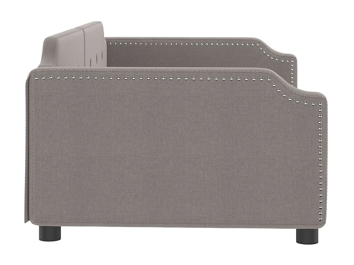 Sofá-cama 100x200 cm tecido cinzento-acastanhado PT669990