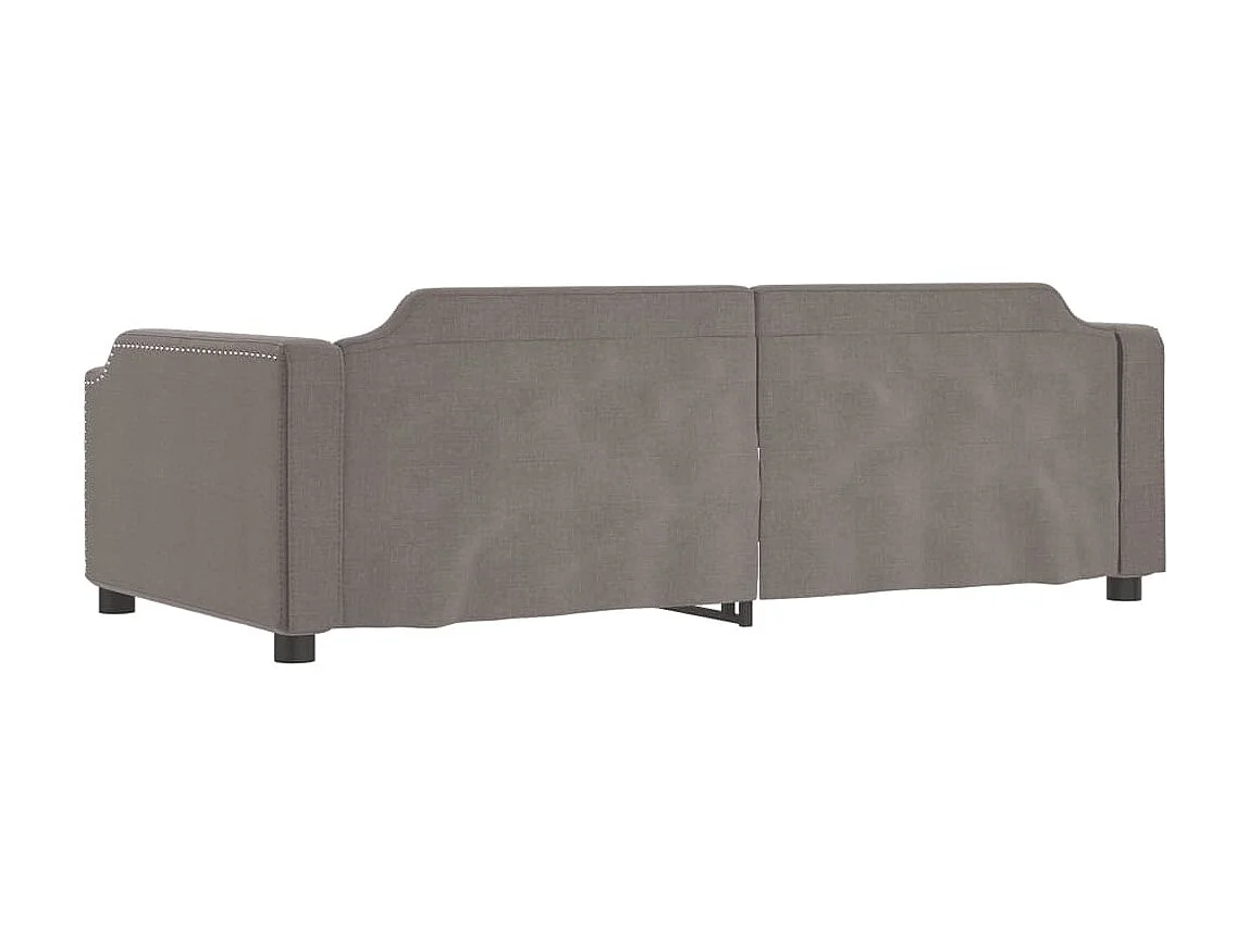 Sofá-cama 100x200 cm tecido cinzento-acastanhado PT669990