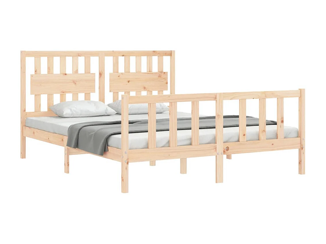 Cama King Size com cabeceira madeira maciça PT391485