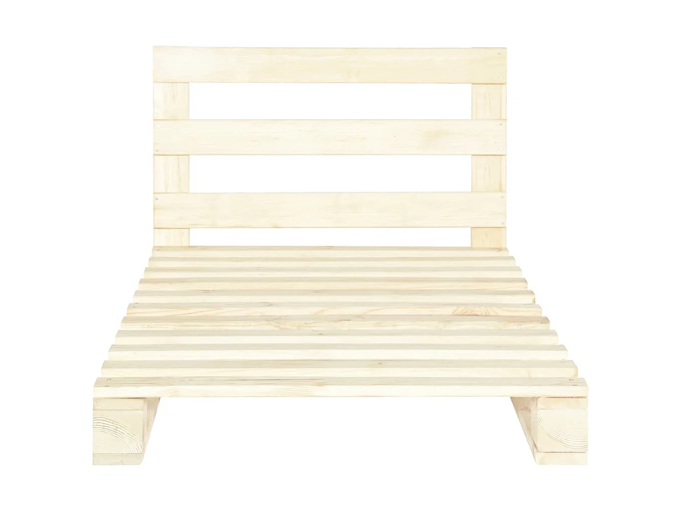 Cama 90x200 cm de palés madera maciza de pino ES14535