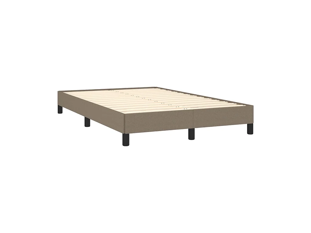 Cama 120x200 cm de tela gris taupe ES58169