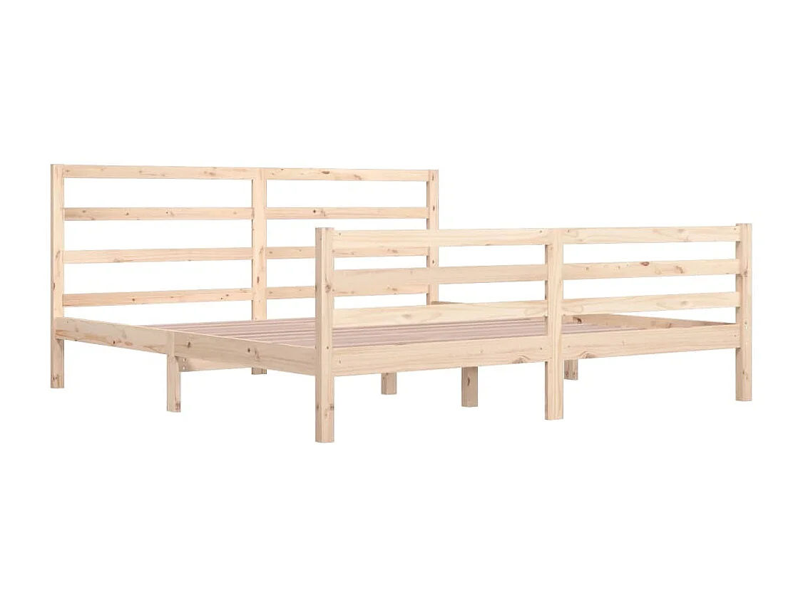 Lit-200x200 cm Bois de pin massif EGGB81349