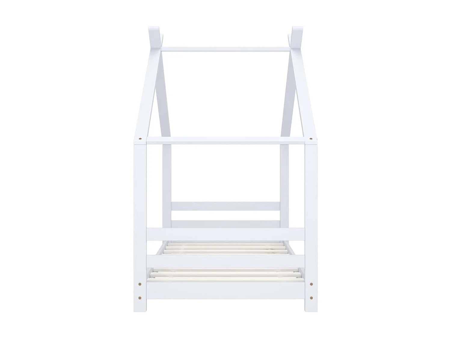 Cama 80x160 cm infantil madera maciza pino blanco ES51188