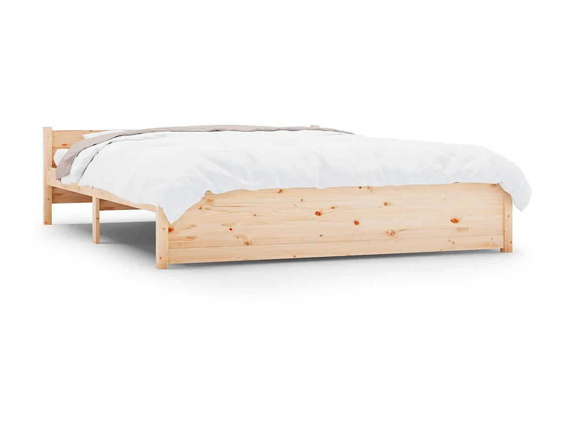 Estructura de cama madera maciza 150x200 cm ES824704