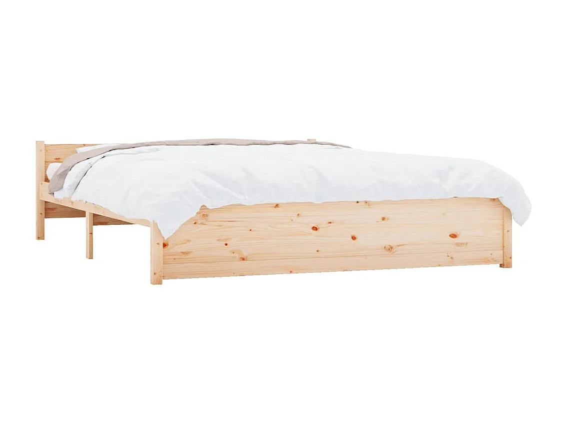 Estructura de cama madera maciza 150x200 cm ES824704
