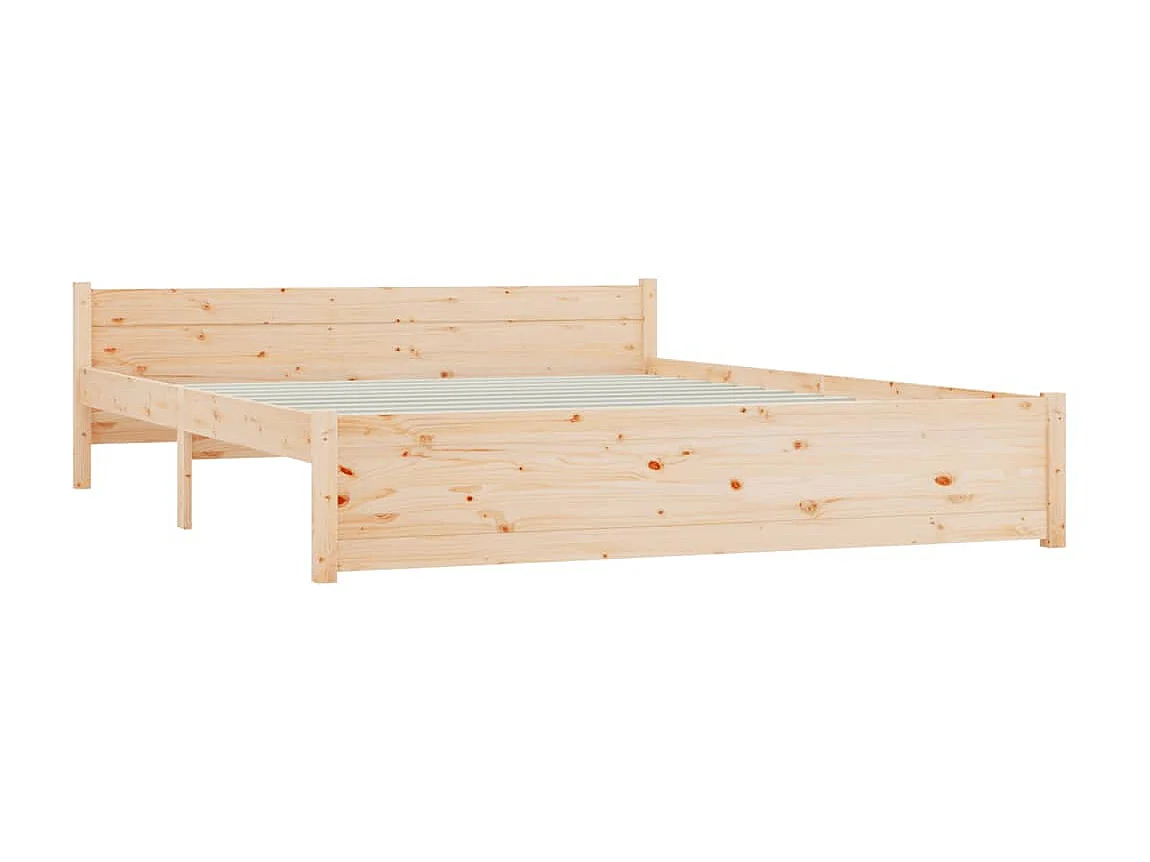 Estructura de cama madera maciza 150x200 cm ES824704