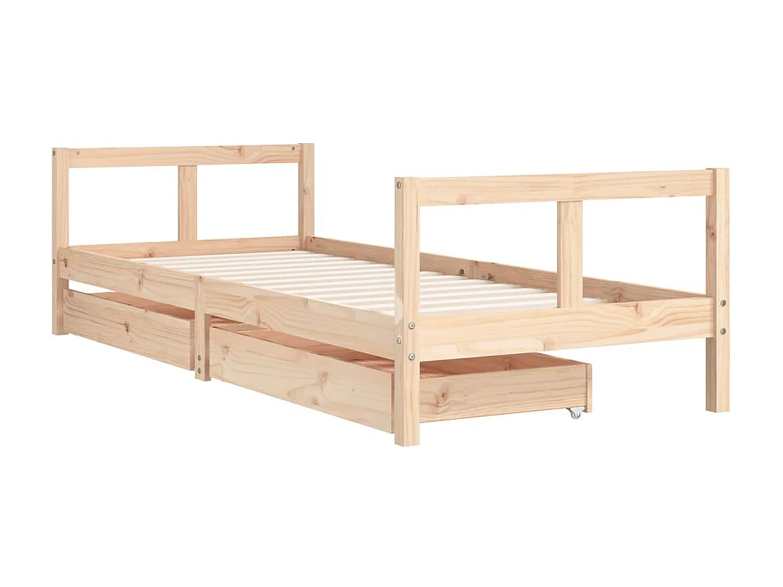 Cama infantil c/ gavetas 80x200 cm pinho maciço PT615315