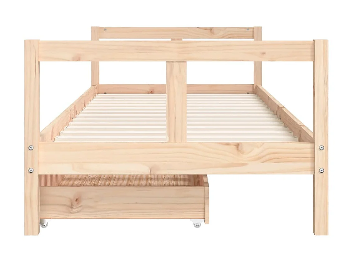 Cama infantil c/ gavetas 80x200 cm pinho maciço PT615315