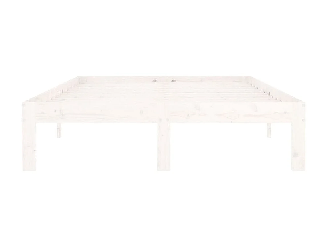 Cama 120x200 cm madera maciza de pino blanco ES29291