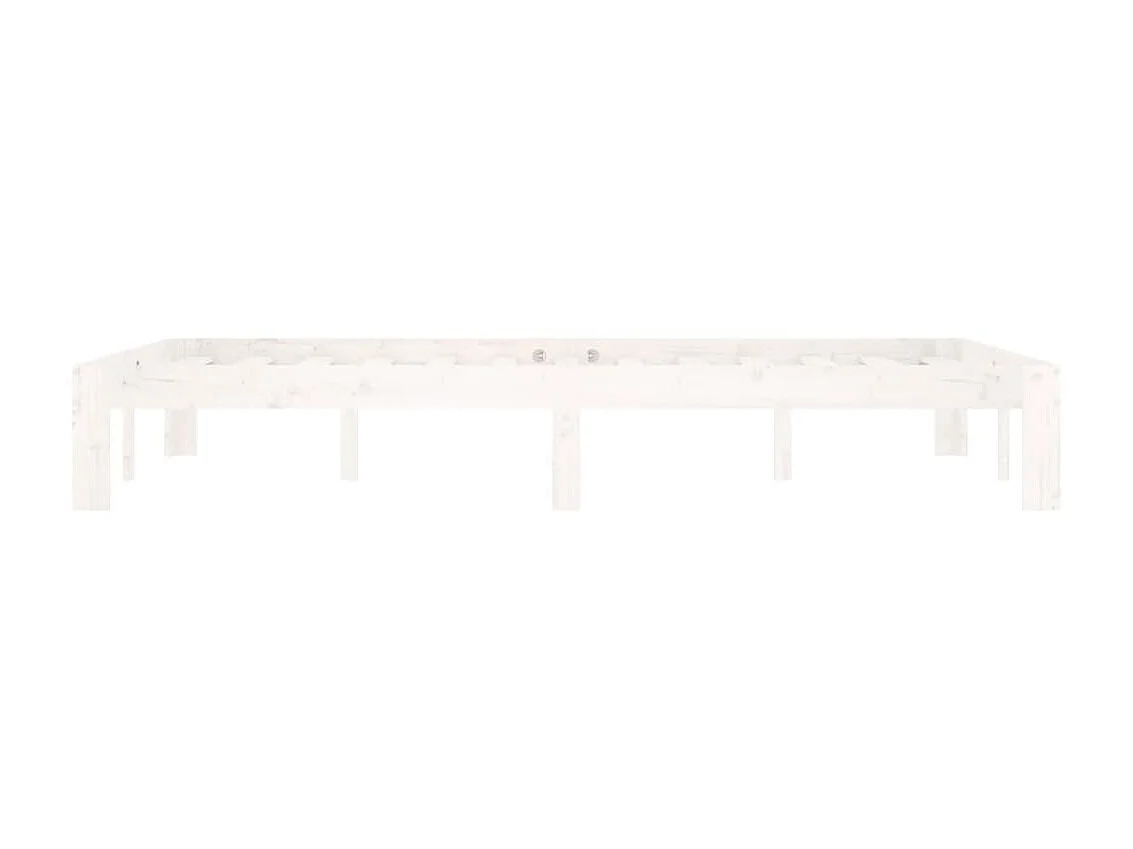 Lit-120x200 cm Blanc Bois de pin massif EGGB77314