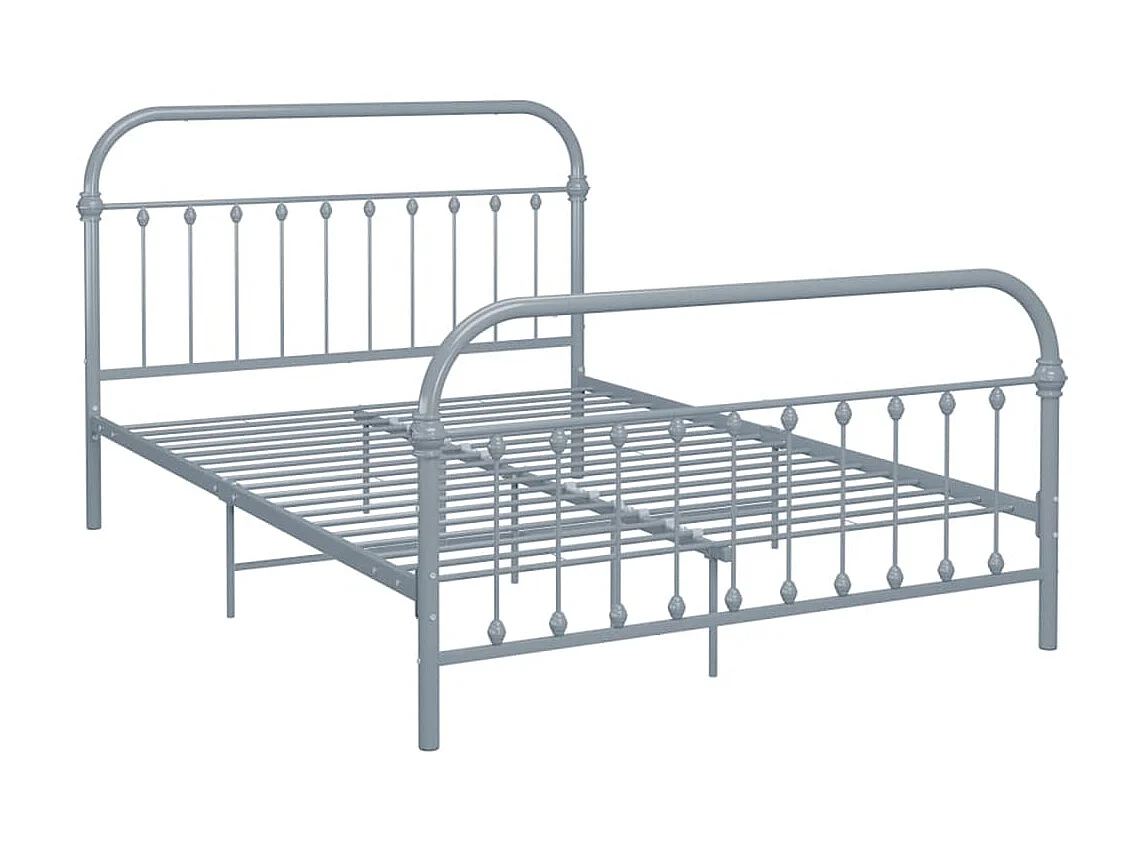 Lit-120x200 cm Gris Métal EGGB72430