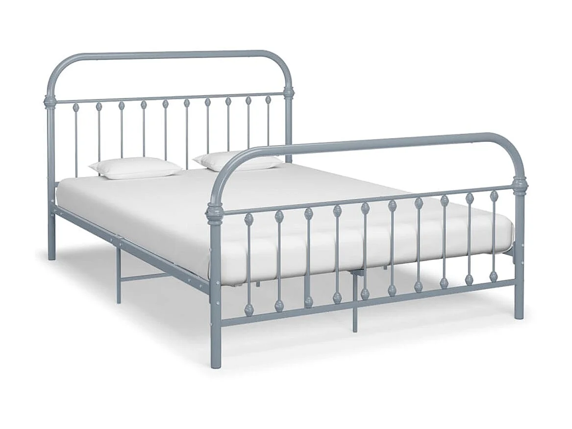 Lit-120x200 cm Gris Métal EGGB72430