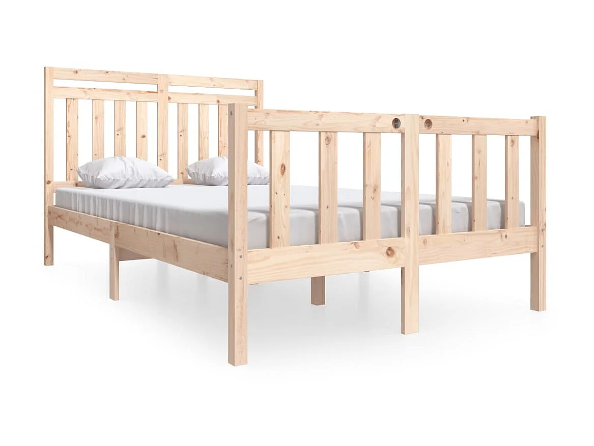 Lit-120x190 cm Bois massif Petit Double EGGB52027