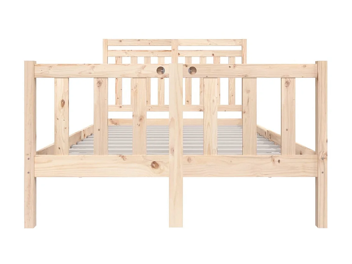 Lit-120x190 cm Bois massif Petit Double EGGB52027