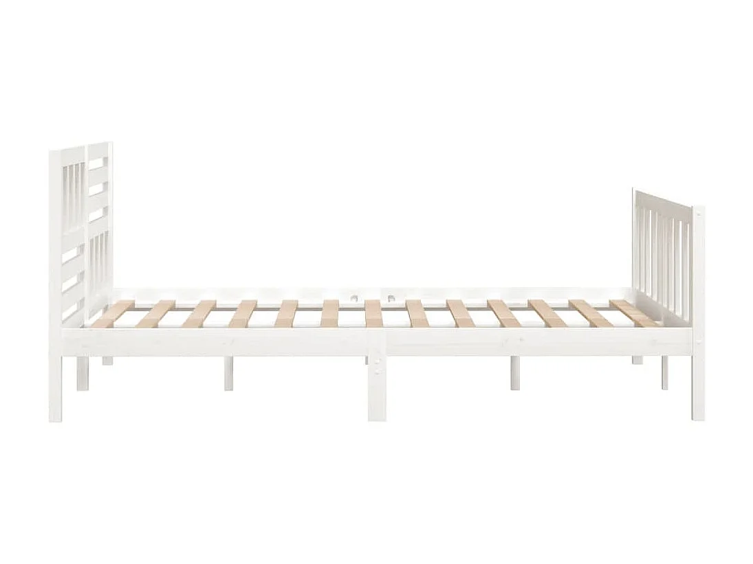 Bedframe massief hout wit 140x190 cm NL61555