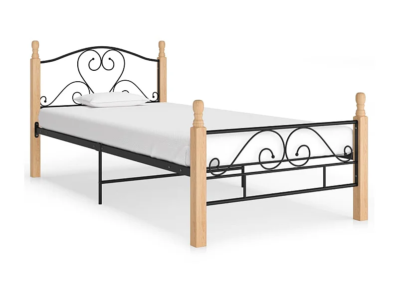 Lit-90x200 cm noir métal EGGB35771