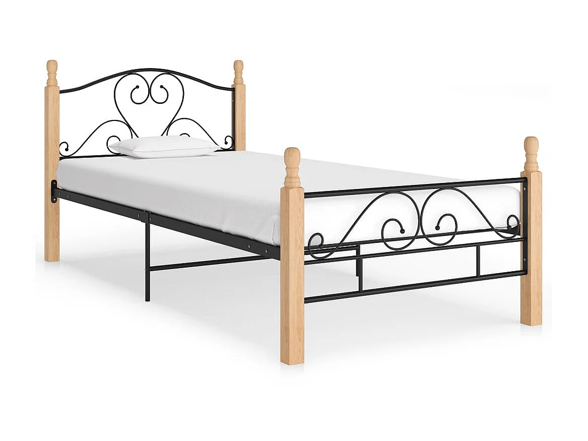 Lit-90x200 cm noir métal EGGB35771