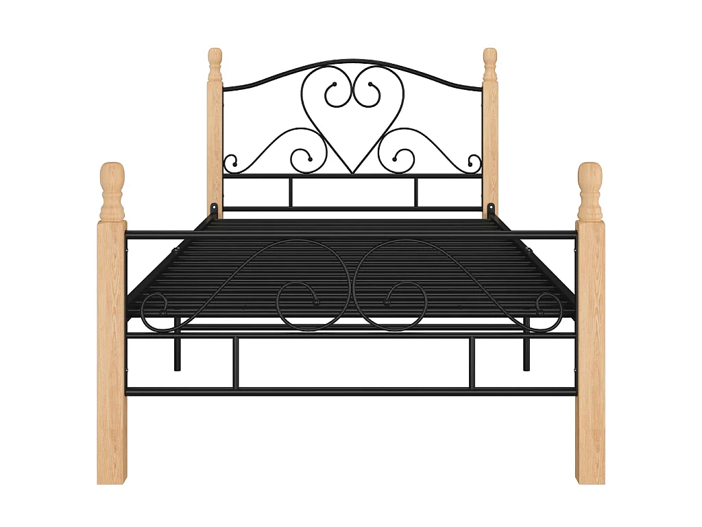 Lit-90x200 cm noir métal EGGB35771