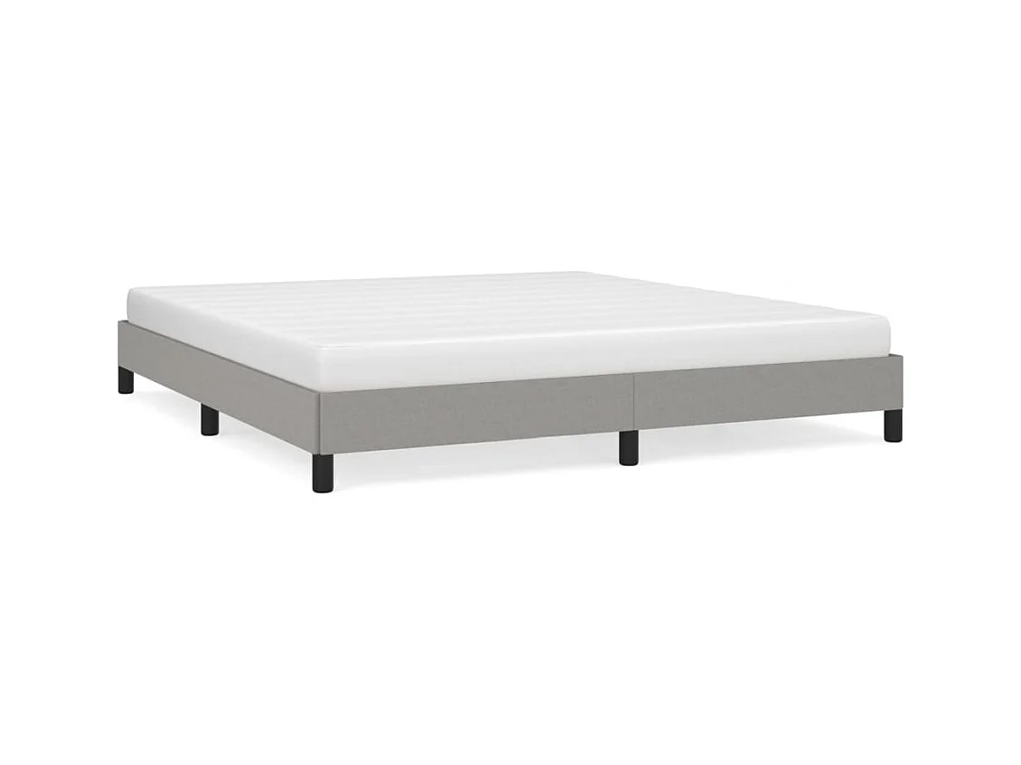 Lit-160x200 cm Gris clair Tissu EGGB38190