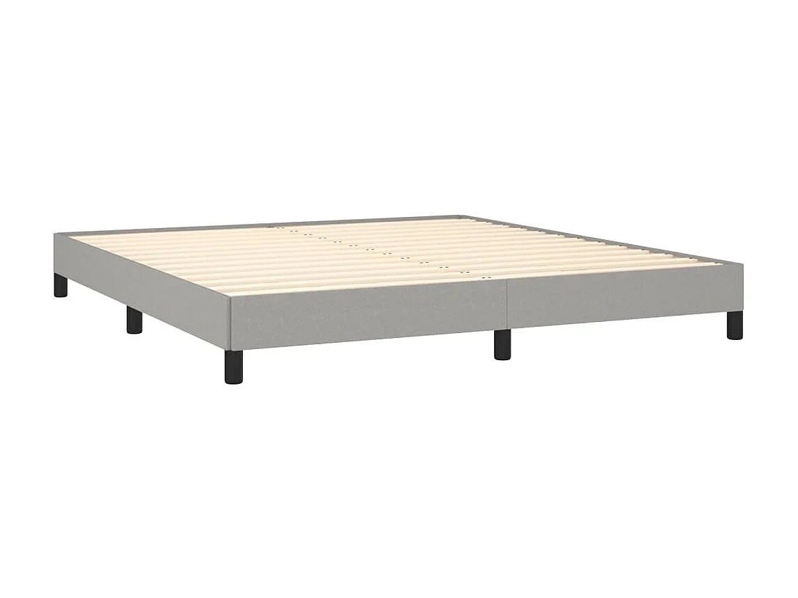 Lit-160x200 cm Gris clair Tissu EGGB38190